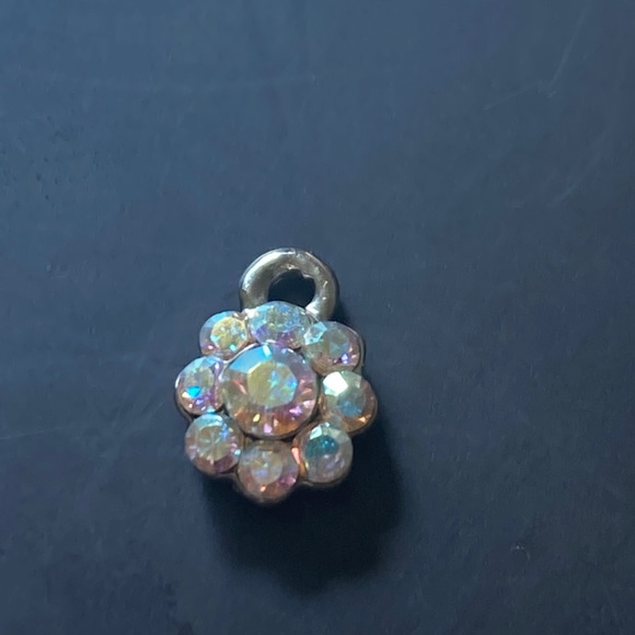 Source Unknown Jewelry - Small Faceted Crystal charm Silver Pendant